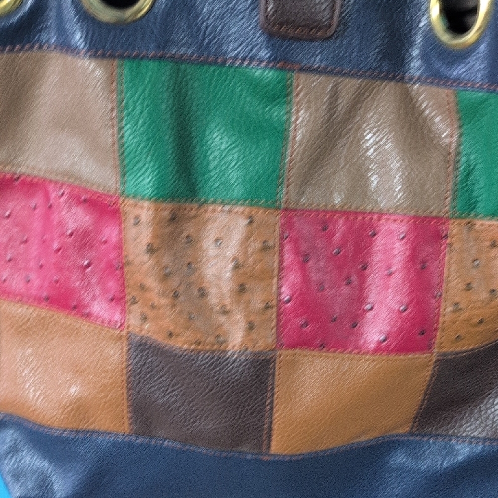 Colorful Patchwork Tote Bag - Picture 2 of 5